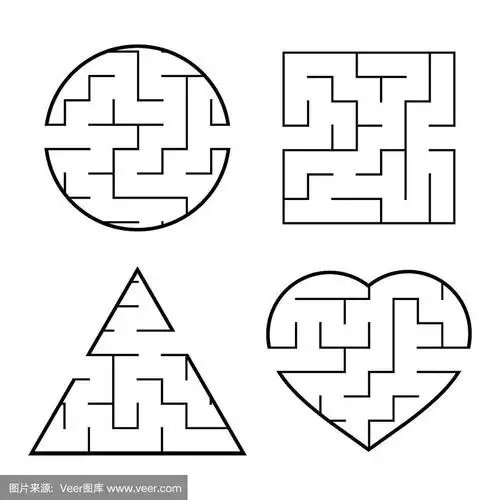 游戏对孩子.对儿童拼图.一个入口,一个出口.迷宫难题.