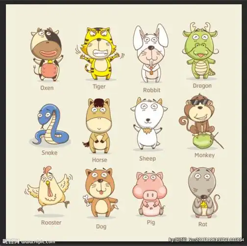 十二生肖设计图__动漫人物_动漫动画_设计图库_昵图网nipic.com