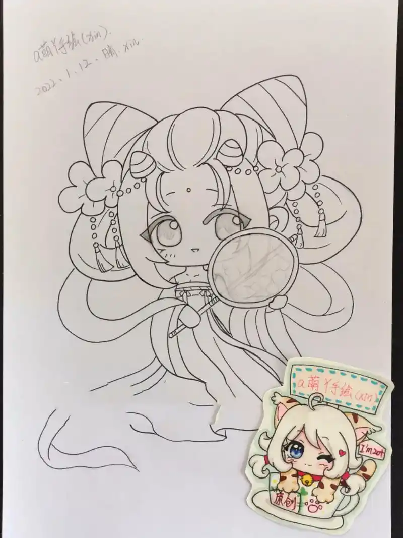 十二生肖拟人画原创手绘动漫简笔画画的日常 原创(第1幅) 十二生肖:牛